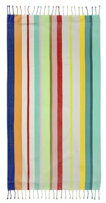 REMEMBER Hamam-Tuch Tahiti - integrierte Tasche 90 x 170 cm - Gestreiftes Hamam- Tuch