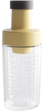 Automeasure Distributeur de sucre en verre avec bec verseur 250 ml – Sucrier doseur pour café, thé et pâtisserie (jaune, taille unique)