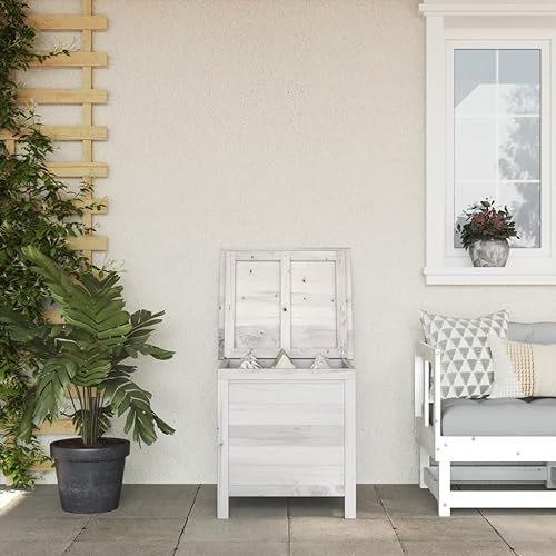 LVHUIDEH Aufbewahrungsbox aus Holz, vielseitige Gartenbox, Outdoor Kissenbox, Auflagenbox für Garten Balkon Terrasse Hinterhof, Spielzeug Storage, Gartentruhe, 50 x 49 x 56,5 cm