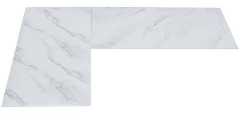 24 Stück PVC Bodenbelag Selbstklebend, Klebefliesen Boden Bodenfliesen Marmor Vinyl Fliesenoptik, Vinylboden für Eingangstür, Wohnzimmer, Küche, Balkon, Abstellraum 60 * 30cm (Weiß)