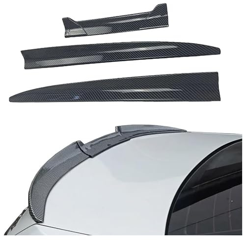 BFRDGE Auto Heckspoiler Spoilerlippe für Mercedes C Class Coupe W205 C205 2014-2021, Kofferraum Heck Spoiler PVC HeckspoilerflüGel Auto Zubehör,B Carbon Fiber Look