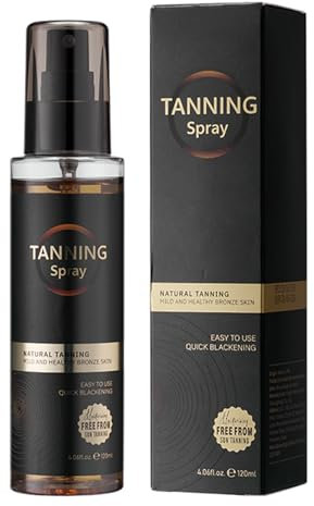 Natürlicher Bräunungsspray Für Sonnenlose Bräune – Hautpflege Bräunungsspray Mit Feuchtigkeitsspendenden ölen, 120ml – Wasserfest & Langanhaltend Für Mittlere Bis Tiefe Bräune Tanning Spray