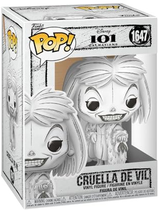 Funko POP! Disney: Sketched - 101 Dalmatians - Cruella De Vil | Offizielles Cartoon/Animation Merch - Vinyl Sammelfigur als Regal Deko - Geschenkidee zum Geburtstag für Fans und Sammler