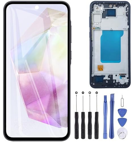 ZOETEC Screen Replacement for Samsung Galaxy A35 5G SM-A356B A356E A356U LCD Display Touch Screen Digitizer Full Assembly with Frame, Repair Tool Set