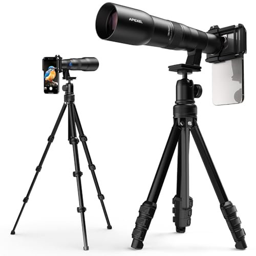 APEXEL 50X Super Téléobjectif pour Smartphone - Capture Professionnelle et Artistique (Faune, Sports, Concerts)