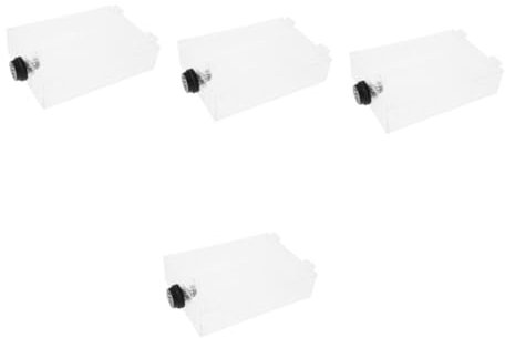 DOITOOL 4pcs Box Thermostat Lock Box Outside Hose Cable Baseboard Wire Sheds Faucet Vacuum Car Security for Guards Protector Wall Door Radiator Kit Transparent Acrylic