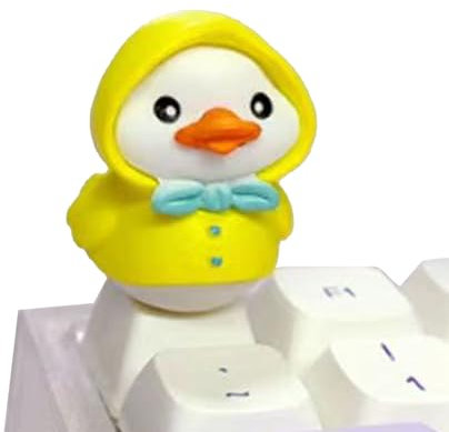 Duck Keycaps Compatible, Cartoon Keyboard Set, Yellow Portable Novelty Lovely, Key Caps Fun Decoration, Mechanical Keyboards for Computer, Game Adults, Women, Men