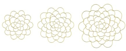 GIWFBQTR 3 Piece Flower Arranger Holder, Floral Arrangement Holder Bouquet Twister Flower Lid Supplies Reusable Gold