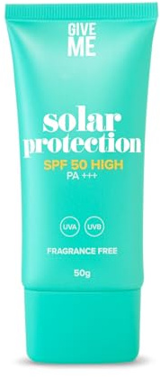 Give Me Cosmetics Sun Cream, SPF50 Broad Spectrum, Protection From UVA and UVB Rays, Quick Absorbing, Vegan Friendly, Paraben and Fragrance Free