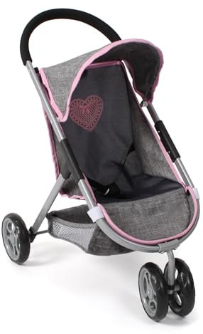 Bayer Chic 2000 Puppenbuggy Speedy – Puppenwagen - Navy | 3-Rad Puppenbuggy mit Sonnenverdeck & Anschnallgurt. Feste Griffhöhe 58 cm. Leichtgängige Doppelräder & Gepäcknetz. 1,5 kg.