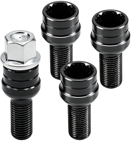 Hoypeyfiy 4 bulloni ruota 8D0601139F M14 x 1,5 mm, ricambio per Volkswagen Jetta 1985-2016, Passat, Golf, ricambio per Au-di A4 Q5