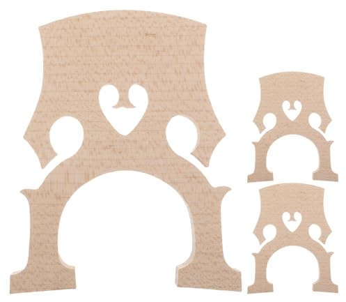 Ponticello per Violoncello 4/4 in Legno 3 Pezzi per Ricambio