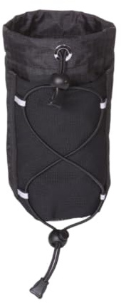 ＡＷＨＡＯ Backpack Cup Hanging Bag Hands Mesh Cup Holder with Elastic Cord Lightweight Shoulder Strap Bottle Pouch for Backpackers, Black