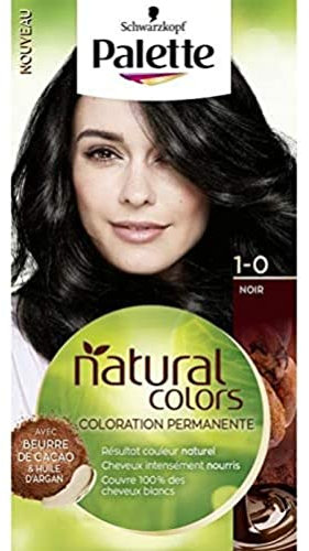 Schwarzkopf - Palette Natural Colors – Permanente Haarfarbe – Schwarz 1.0 – 2 Stück