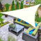 AXT SHADE Toldo Vela de Sombra Impermeable Triangular 5x5x5m Protección Rayos UV para Exterior Terraza Patio Jardín-Crema