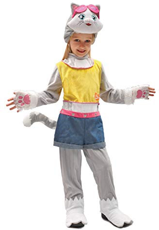 Ciao-Milady gattina 44 Gatti Costume Travestimento Bambina (Taglia 4-6 Anni) Cats, Colore Grigio, Rosa, 11239.4-6