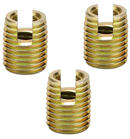 Ftvogue 20Pcs 302 Inserto de Rosca Autorroscante de Acero Al Carbono Kit de ReparacióN de Bujes Kit de ReparacióN de Roscas Inserte(M8*1.25 Outer M12*1.5)