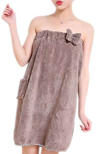 Damen Saunakilt Bademäntel Badetuch schnelltrocknend mit Gummizug Klettverschluss und Tasche Handtuch-Kleid weich komfortabel Saunatuch kurz Knielang Badekleid Sauna Pool Reise Spa Hochwertiger