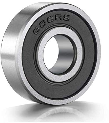 10 Stück 608-RS Kugellager – doppelt gummiert, abgeschirmt, Miniatur-Rillenkugellager 608rs für Skateboards, Inlineskates, Roller, Rollschuhe und Longboards (8 mm x 22 mm x 7 mm)