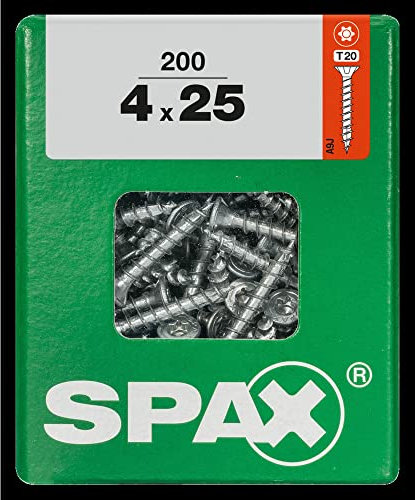 Vis Spax 'T-Star plus' Acier Jaune 25 x 4 mm - 200 pcs