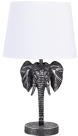 Clayre & Eef Tischlampe Elefant schwarz Polyresin 25 x 25 x 41 cm 6LMC0052