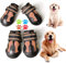 CovertSafe& Hundeschuhe für Hunde, rutschfeste, wasserdichte Outdoor Hundeschuhe, Größe 7: (L x B) 7,9 x 6,9 cm für 29,9 - 40,8 kg, Schwarz-Braun, 4 Stück