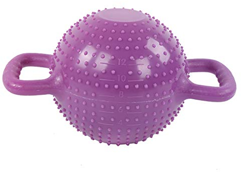 Dilwe Yoga Wasser Kettlebell, PVC Wasser Kettlebell mit Dichtungsgummiring Gewichtsverstellbare Haushalts-Fitnessgeräte(Lila)