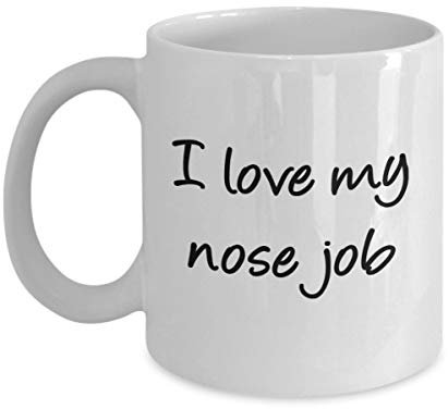 NA Nose Job Mug - Funny Tea Hot Cocoa Coffee Cup - Novelty Birthday Christmas Anniversary Gag Gifts Idea