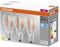 OSRAM LED Classic A75, lámparas LED de filamento transparente de vidrio para E27, forma de bombilla, blanco frío (4000K), 1055 lúmenes, sustituye a las bombillas convencionales de 75W, caja de 3