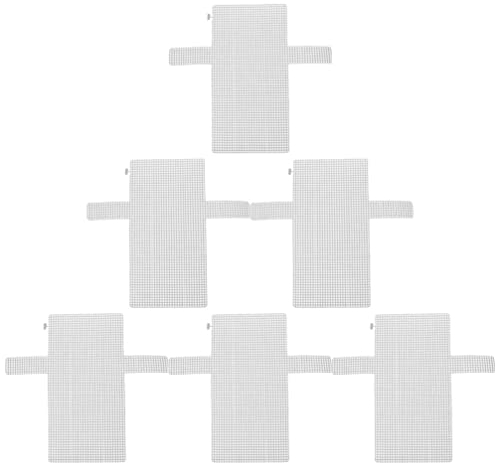 FAVOMOTO 6 Stücke Kunststoff Mesh Blätter Häkeln Tasche Herstellung Teller DIY Handtasche Handtasche Gitter Blätter Kunststoff für Stickerei Tasche Mesh Platten (1)