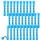 Dauerwellen Set, Haar Perm Rods Kunststoff, Haarwelle Stangen, Kalte Welle Rods Lockenwickle, Haar Dauerwelle Stangen Set, Eine Gute Wahl für Freundinnen, Schwestern, Mütter, 30 Stück, Blau