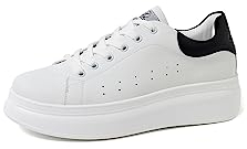QUEEN HELENA Sneakers Turnschuhe für Damen X22-17 Schwarz, 35 EU