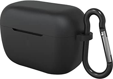 Geekria Silikon Case Cover Kompatibel mit Sennheiser CX 500BT True Wireless Earbuds, Earphones Skin Cover, Schutzhülle Tragetasche mit Schlüsselanhängerhaken, Ladeanschluss Zugänglich (Schwarz)