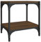 vidaXL TV Cabinet, Industrial Style Entertainment Unit, Brown Oak Engineered Wood and Steel with 2 Shelves, Living Room Furniture - 40x33x41 cm