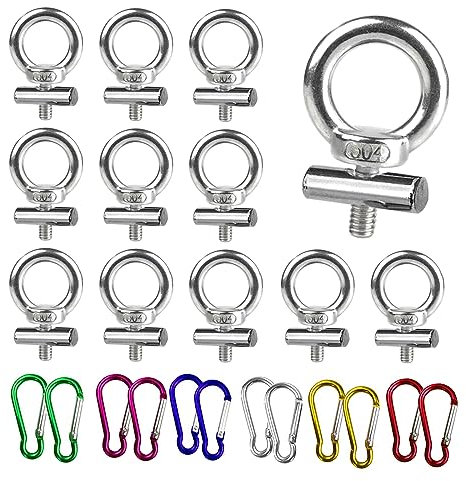CVOZO Lot de 12 butées pour auvent en acier inoxydable - Kit de blocage - Accessoires pour rail de passepoil pour caravane, camping-car, camping-car, bateau (12 pièces)