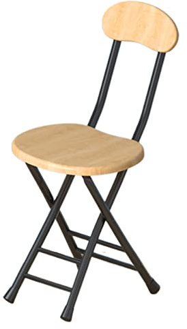 MMOU Faltstühle für den Innenbereich - Klappbare Holzstühle mit Rückenlehne für Erwachsene - Praktische Küchenhocker zum Sitzen (Color : Original Wood)