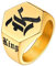 Supcare 18k Namenring personalsierter Buchstaben Siegelring Gold benutzerdefinierter Ring mit Letter Damen Herren Souvenir Hip Hop Bandring Andenken Modeschmuck Accessoire für Men Vater