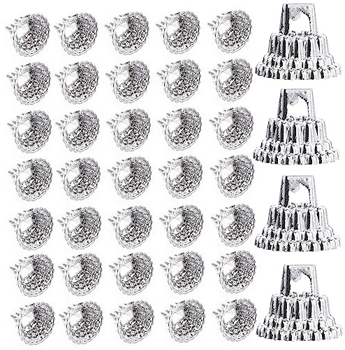 TOYANDONA 1 Set Ständer Kunststoffständer Weihnachtsdekoration Weihnachtskugel-Teile Kunststoff-Kugel-Anhängerkappen Hängende Kugeln DIY-Armaturen Halterung Kugelkappen-Abdeckung
