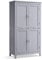 VASAGLE Armoire de Salle de Bain, Meuble de Rangement, Placard de Cuisine avec 4 Portes, Étagères Réglables, 30 x 60 x 110 cm, Gris Mystique BBC552P36