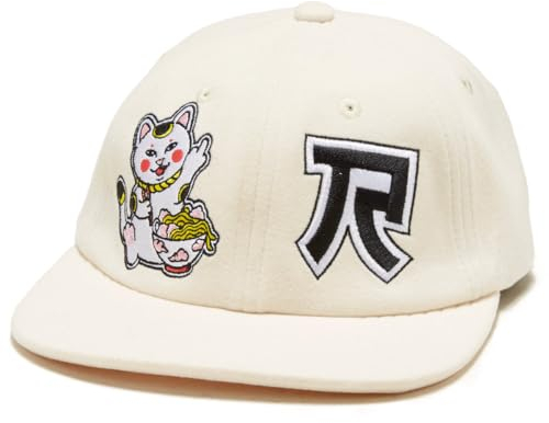 RIPNDIP Lucky Nerm Strapback Mütze aus Wolle, cremefarben, Cream, Einheitsgröße