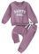 Himllauen Vestiti per Bambina Felpa Manica Lunga+ Pantaloni Due Pezzi Completini Bimba Daddy's Girl Set di Tuta Carina per Bambine (A Viola 2, 6-12 mesi)
