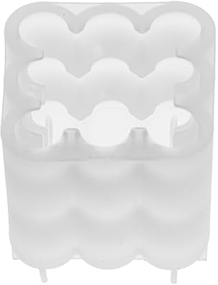 GLOREX 6 9732 092 - Kerzen-Gießform aus Silikon, Motiv: Bubble, ca. 5,5 x 5,5 x 6 cm, stabile Silikongießform, zum Ausgießen, wiederverwendbar