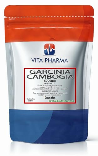 VITA PHARMA Garcinia Cambogia 5000mg 30 Capsules, Weight Management, Energy & Metabolic Health, Balanced Mood & Wellness, Appetite & Cravings
