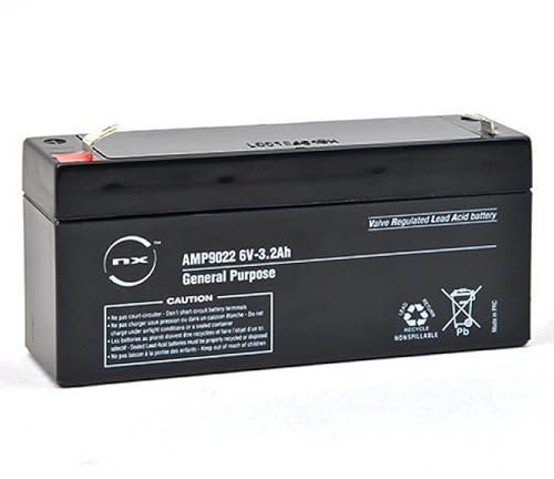 NX, 6V Battery, 6 Volt 3.2ah battery, 6V 3.2Ah Lead Acid Rechargeable Battery For General purpose, Scooter, Quad Bikes, Childrens Kids Toy Car Battery, Alarm, Bike, Emergency power NP2.8-6,