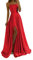DeaAmyGline Abendkleid Damen Lang Spaghettiträger Kleider Rückenfrei Chiffon Kleid mit Schlitz Sexy Maxikleider Abendkleider Elegant Hochzeit Gast Ballkleid Partykleid Abiballkleider für Fauen
