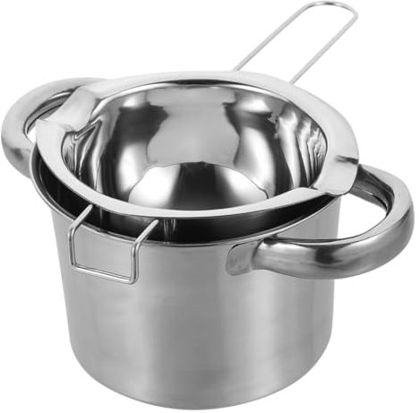 Zerodeko Cooking Essential Chocolate Melting Pot Fondue Set Double Compartment Pot Cheese Butter