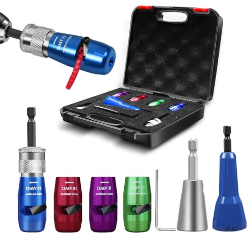 Wire Twister Tool for Drill, 8/10/12/14 AWG Gauge Electric Wire Stripper, Wire Twister Tool for Drill, Wire Stripper Tool for Drill, 2025 Upgrade Improve Work Efficiency 20 Times