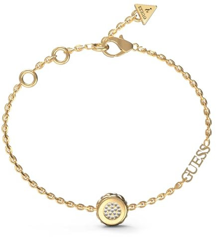GUESS Bracelet Pour Femme Matelassé Coin Doré JUBB04594JWYGS, Cristal