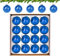 Hengsong Weihnachtskugeln Glas Blau,16er Christbaumkugeln Glas,Weihnachtskugeln Blau Set für Weihnachtsbaumschmuck&Christbaumschmuck&Christbaumkugeln,mit Federmotiv,6cm