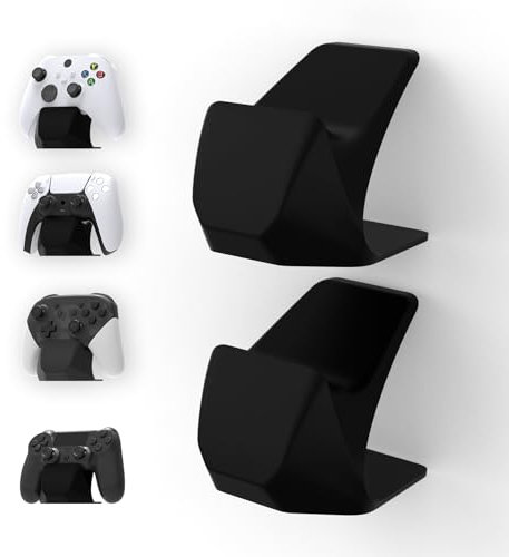 playvital Support pour ps5 Porte Manette pour ps4 Socle Controller Stand Holder pour Xbox Series X/S,pour Switch Pro pour Xbox One X S-Noir Pure,2 PCS